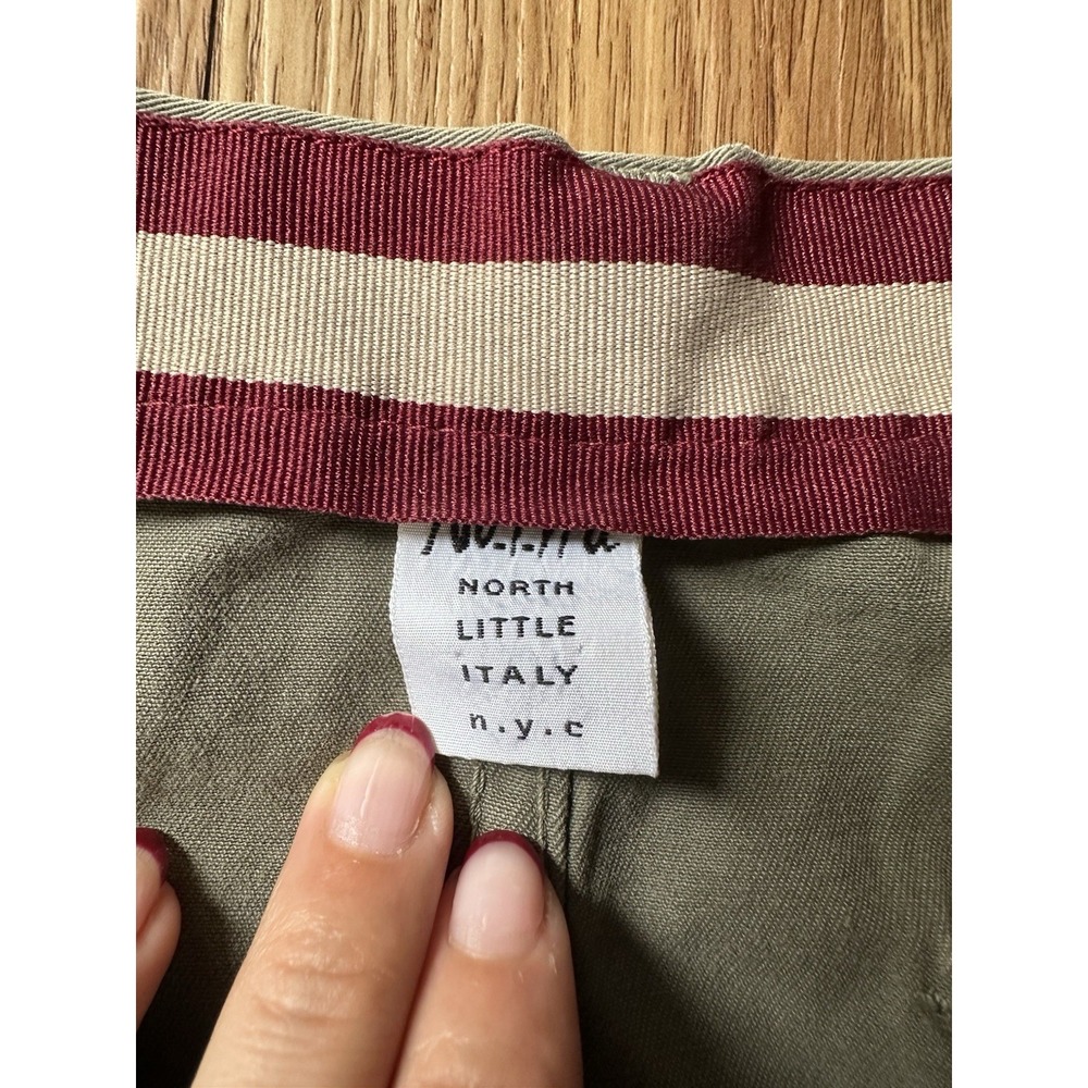 VTG Nolita North Little Italy Y2K Wool And Khaki Mini Pleated Skirt Streetwear - Picture 5 of 11